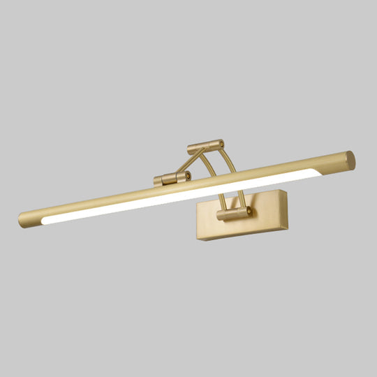 Luxury Copper Vanity Wall Light Fixture - Modern Style Single Arm Gold / 17