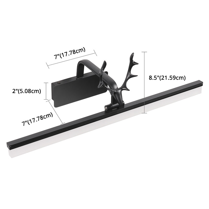 Nordic Light Rectangular Vanity Wall - Extravagant Style Metal Frame