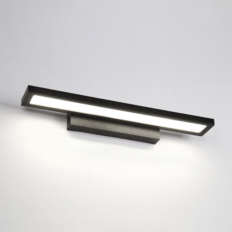 Modern Minimalist Vanity Wall Light In Aluminum With Rectangular Shape Black / 16 White