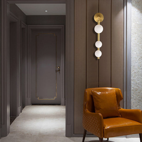 Modern Luxury Glass Vanity Light - 3 Spherical Wall Lights