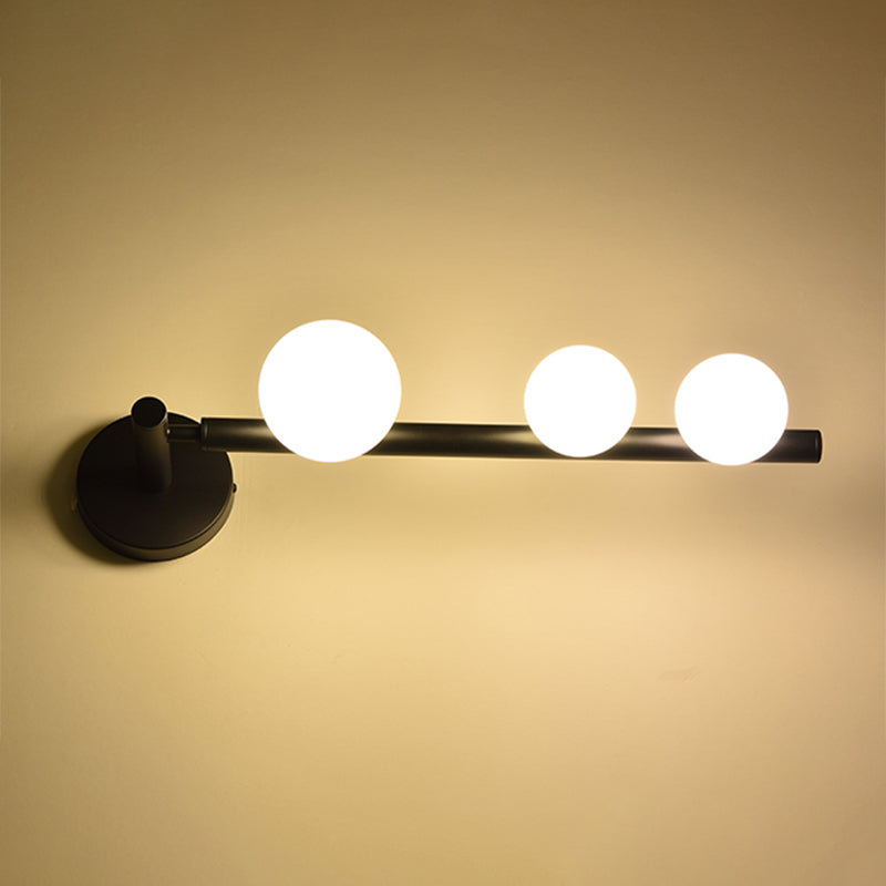 Modern Luxury Glass Vanity Light - 3 Spherical Wall Lights