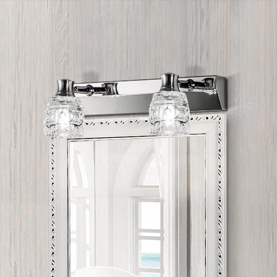 Retro Crystal Vanity Lights: Elegant Armed Wall Light Fixtures Silver / 12