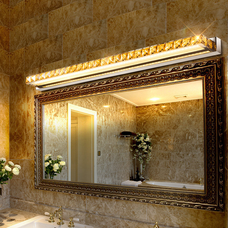 Modern Crystal Vanity Wall Light - Rectangular Luxury Style Single Fixture