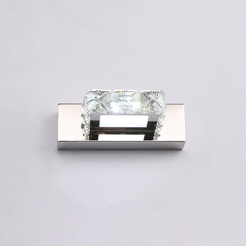 Crystal Circle Vanity Wall Light - Modern Minimalist Style For A Stylish Look 1 / Clear Square Plate