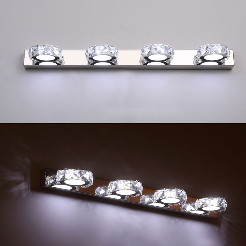 Crystal Circle Vanity Wall Light - Modern Minimalist Style For A Stylish Look