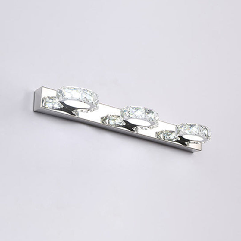 Crystal Circle Vanity Wall Light - Modern Minimalist Style For A Stylish Look 3 / Clear Round