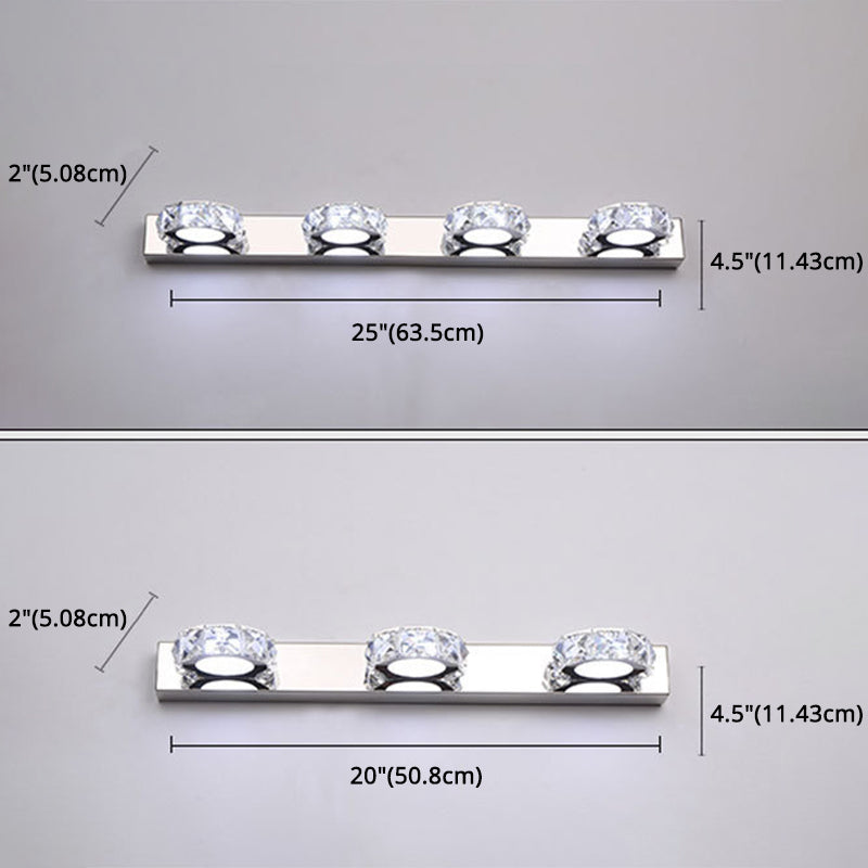 Crystal Circle Vanity Wall Light - Modern Minimalist Style For A Stylish Look