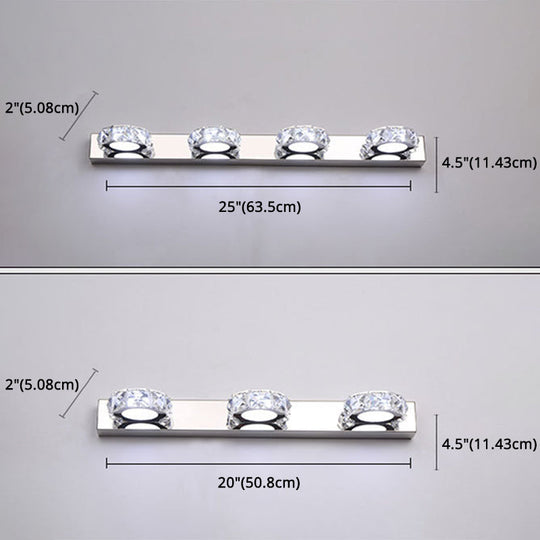 Crystal Circle Vanity Wall Light - Modern Minimalist Style For A Stylish Look