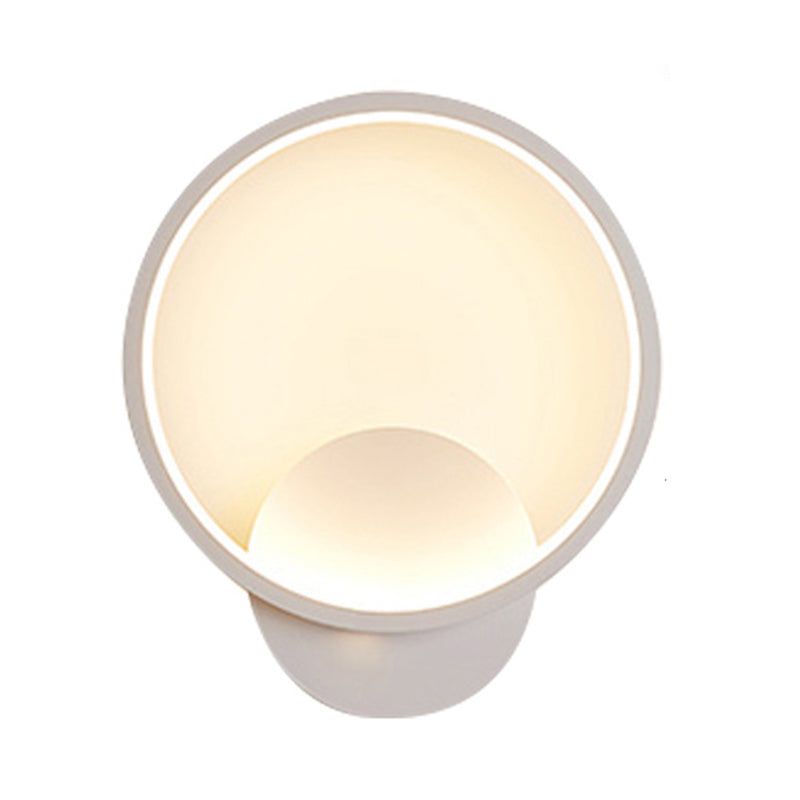 Nordic Line Led Wall Lamp For Corridor And Bedroom Ambient Lighting White / Warm Round