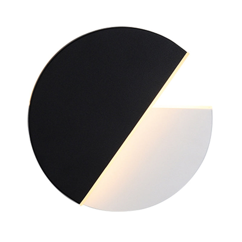 Rotating Nordic Led Wall Lamp In Round Disc Shape - Acrylic Indoor Light Fixture