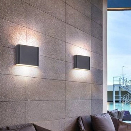 Simplicity Waterproof Sconce Light: Up And Down Lighting Wall Mount Fixture For Living Room