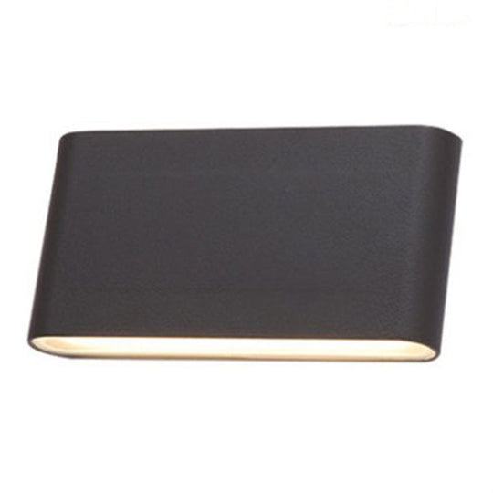 Simplicity Waterproof Sconce Light: Up And Down Lighting Wall Mount Fixture For Living Room Black /