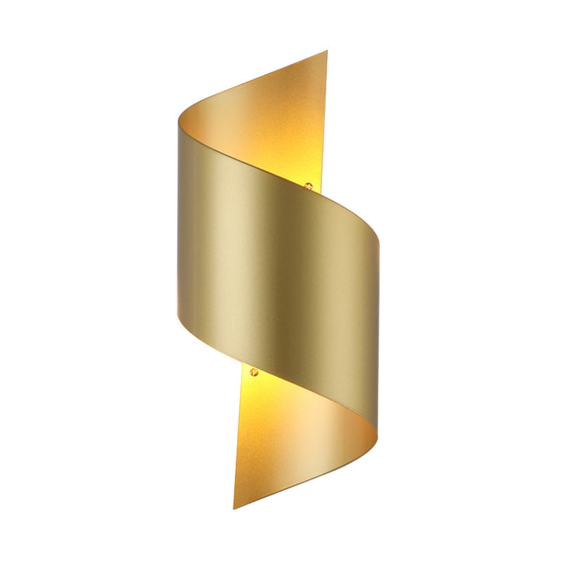 Mid-Century Wall Sconce Twist Ambient Lighting Lamp For Bedroom Living Room Gold