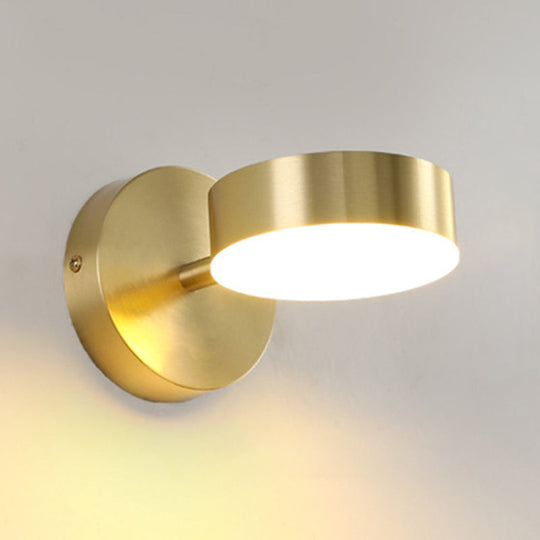 Led Postmodern Sconce Light - Wall Mounted Lamp For Bedroom Gold / White Semicircle