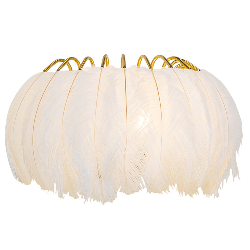 Nordic Feather Wall Sconce For Bedroom Ambient Lighting