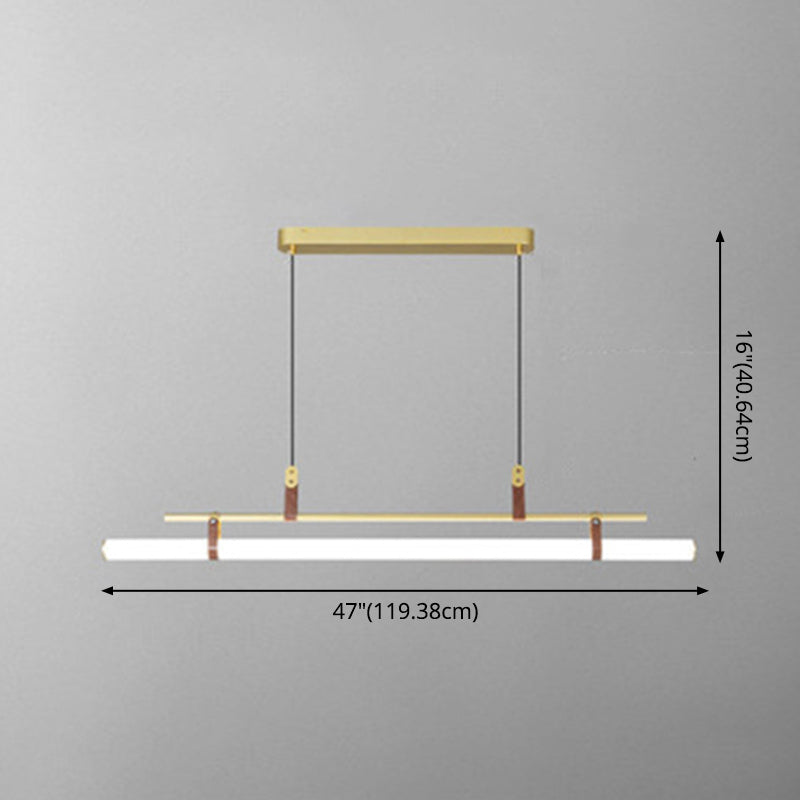 Acrylic Island Pendant Light: Sleek Pole Design With Led: Perfect For Dining Room