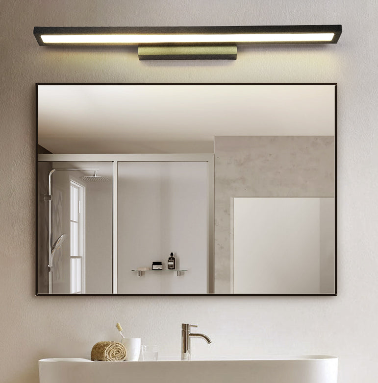 Modern Minimalist Vanity Wall Light In Aluminum With Rectangular Shape