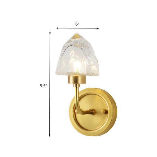 Contemporary Gold Ice Cube Wall Sconce
Or
Modern Crystal Light Fixture