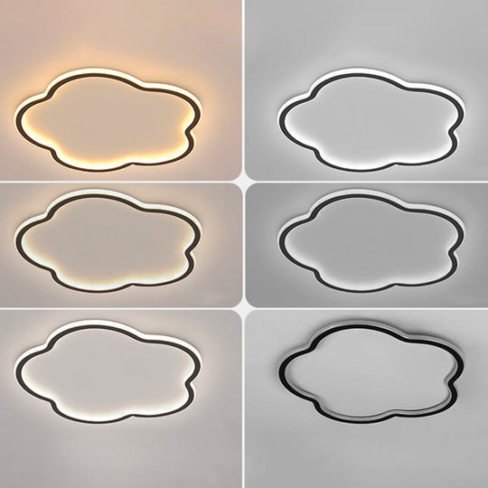 Modern Led Metal Flush Mount Ceiling Light Fixture For Flower Bedroom Illumination