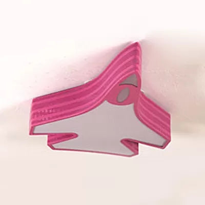 Blue Cartoon Flush Ceiling Lamp For Child’s Bedroom Or Plane-Themed Bathroom