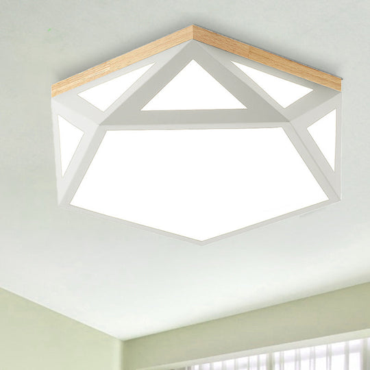 Geometric Acrylic Led Flush Light With Multiple Sizes And Color Options For Bedroom Ceiling - Modern