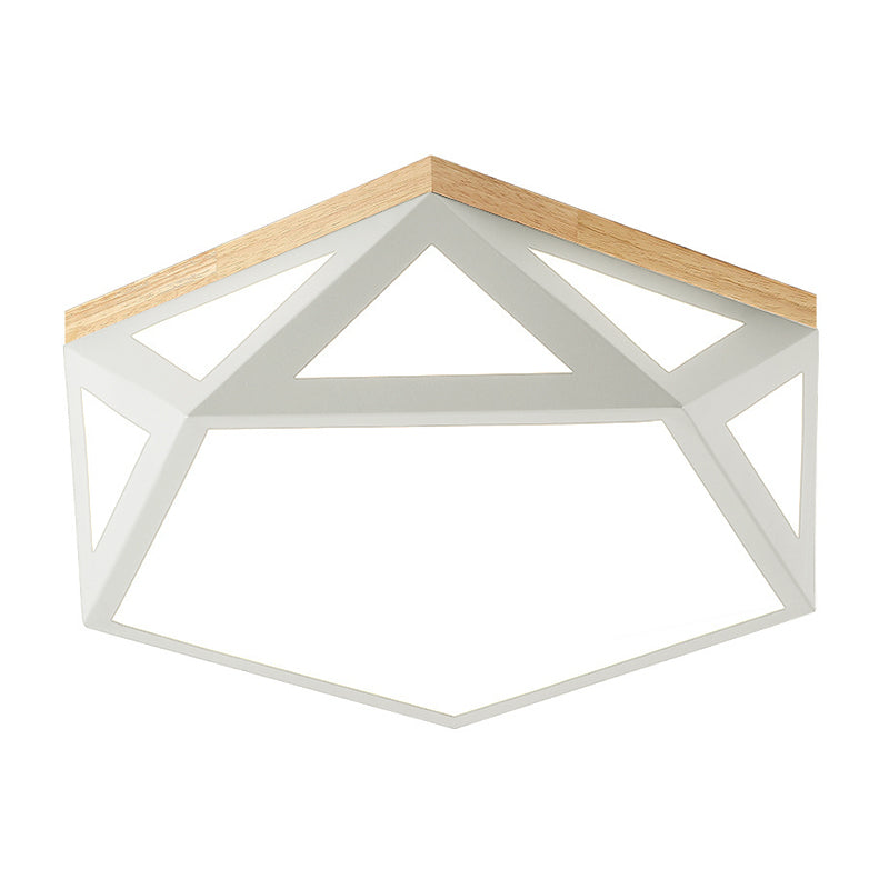 Geometric Acrylic Led Flush Light With Multiple Sizes And Color Options For Bedroom Ceiling -