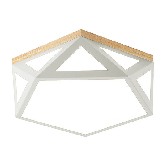 Geometric Acrylic Led Flush Light With Multiple Sizes And Color Options For Bedroom Ceiling -