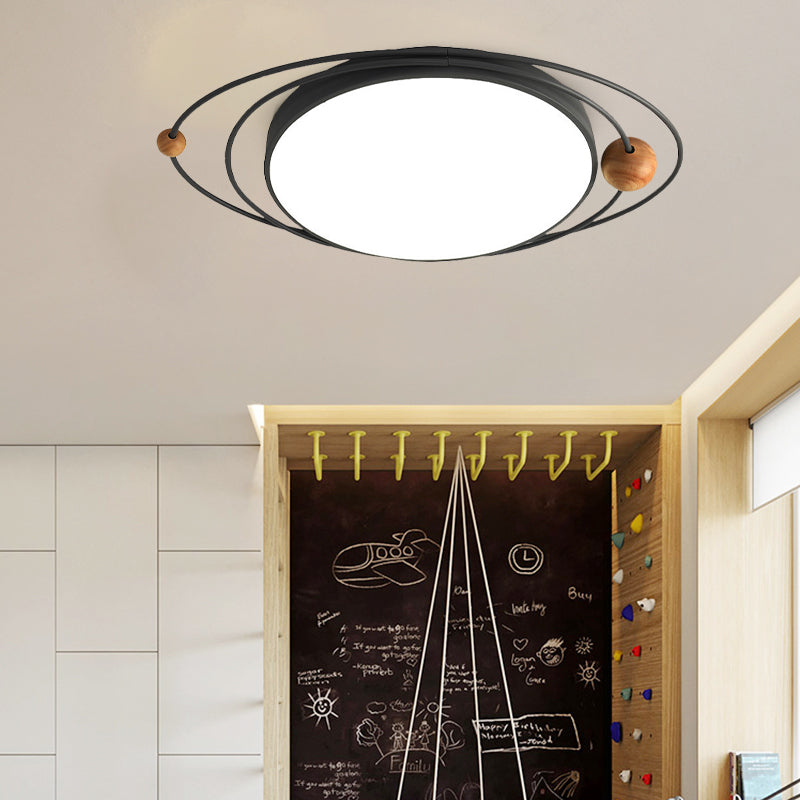 Modern Nordic Led Ceiling Lamp With Round Acrylic Design - 21/26/31 Gray/Green/White