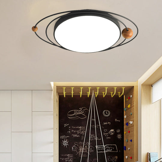 Modern Nordic Led Ceiling Lamp With Round Acrylic Design - 21/26/31 Gray/Green/White