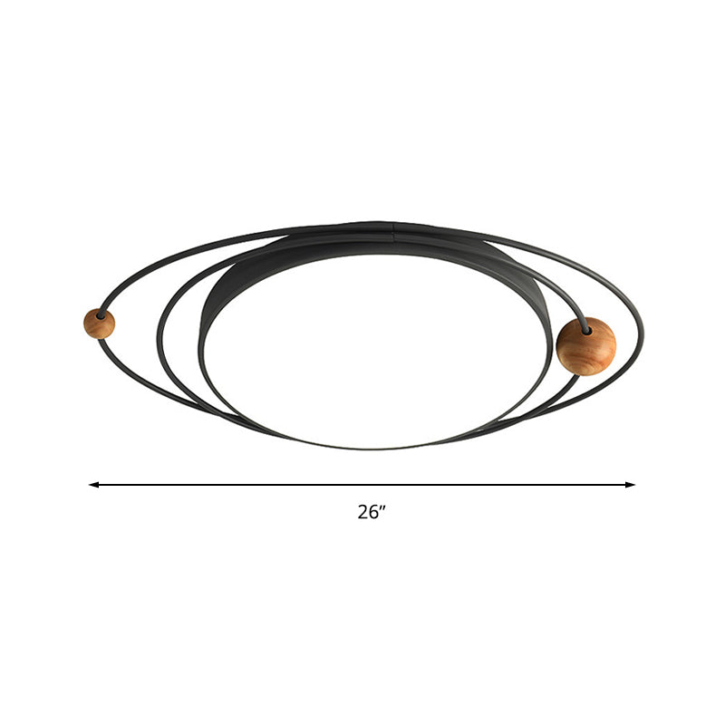 Modern Nordic Led Ceiling Lamp With Round Acrylic Design - 21’/26’/31’ Gray/Green/White