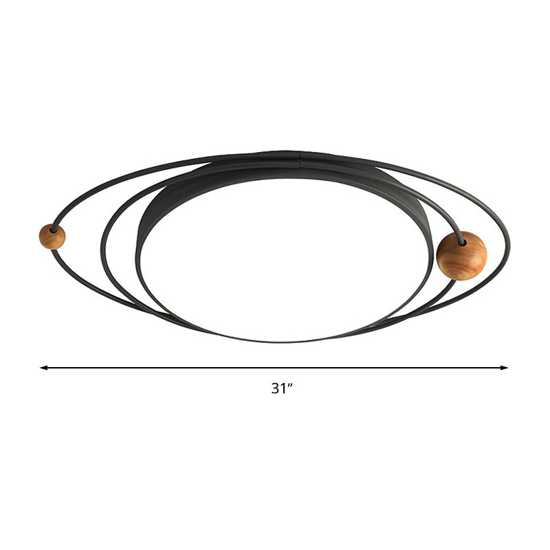 Modern Nordic Led Ceiling Lamp With Round Acrylic Design - 21’/26’/31’ Gray/Green/White