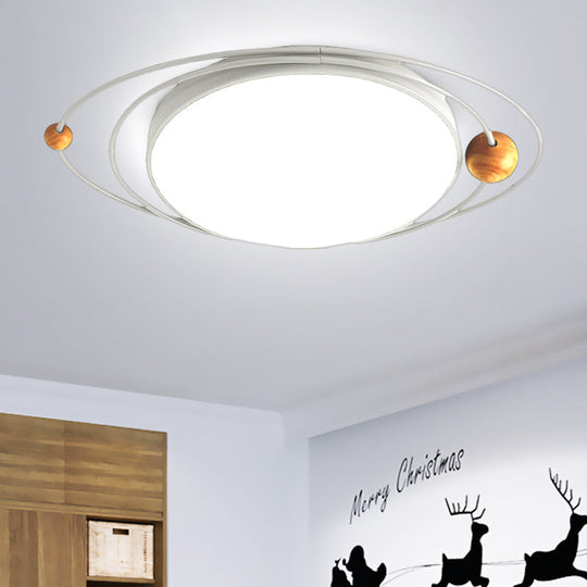 Modern Nordic Led Ceiling Lamp With Round Acrylic Design - 21/26/31 Gray/Green/White