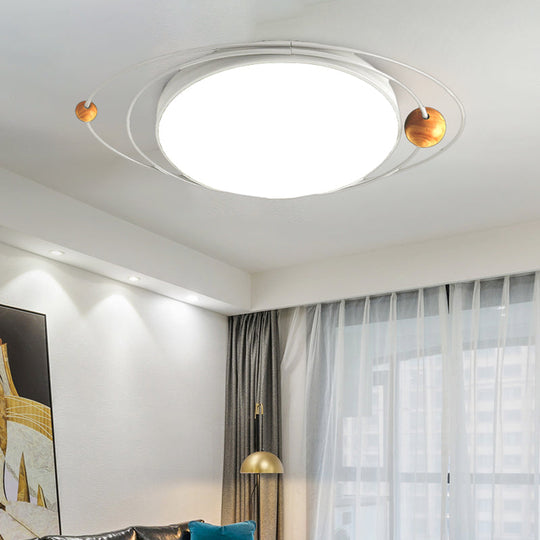 Modern Nordic Led Ceiling Lamp With Round Acrylic Design - 21/26/31 Gray/Green/White