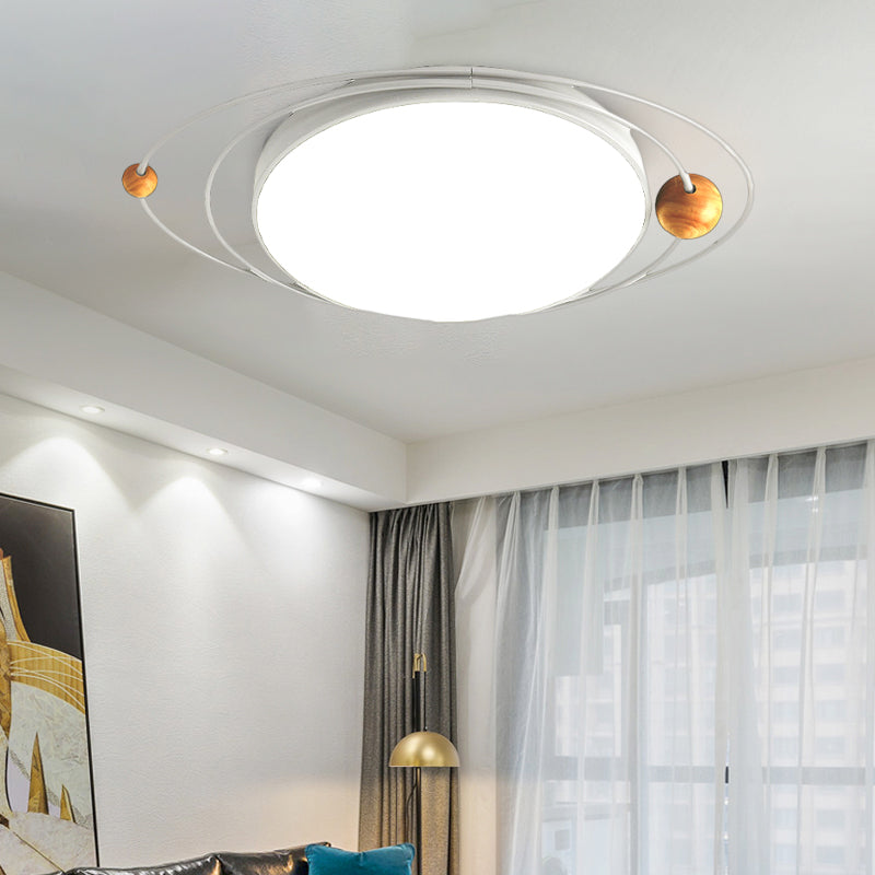 Modern Nordic Led Ceiling Lamp With Round Acrylic Design - 21’/26’/31’ Gray/Green/White