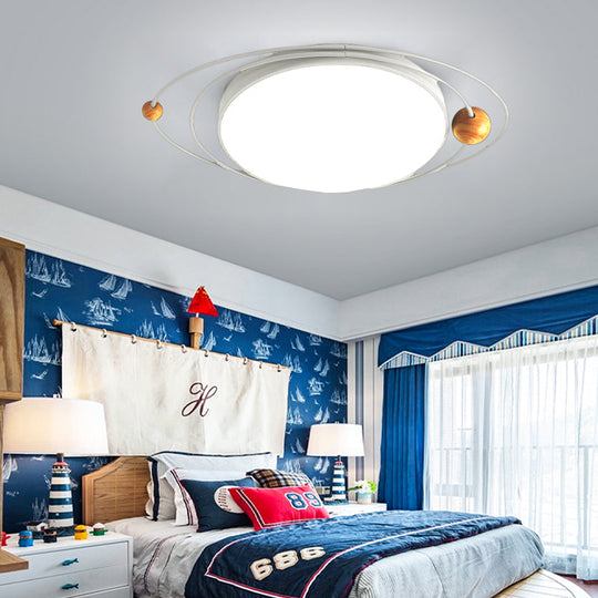 Modern Nordic Led Ceiling Lamp With Round Acrylic Design - 21/26/31 Gray/Green/White