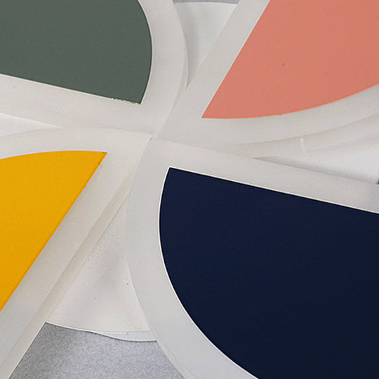 Nordic Windmill Acrylic Led Ceiling Lamp 19.5/23.5 Flush Mount Lighting - Green-Yellow-Pink