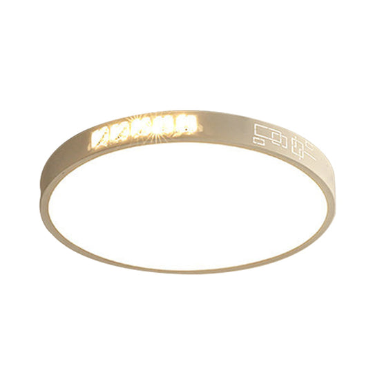 Flush Mounted Led Crystal Ceiling Light With Acrylic Shade - Rectangle/Round Options 16/19.5/23.5