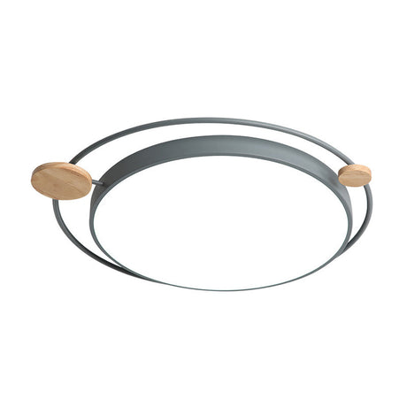 Modernist Round Ceiling Mounted Led Flush Light In Gray/White - Acrylic Multiple Sizes Natural/3