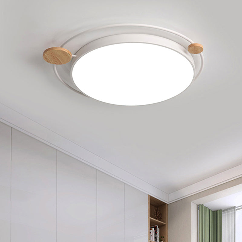 Modernist Round Ceiling Mounted Led Flush Light In Gray/White - Acrylic Multiple Sizes Natural/3