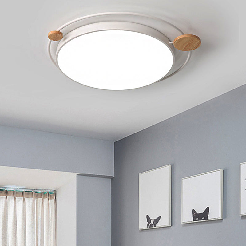 Modernist Round Ceiling Mounted Led Flush Light In Gray/White - Acrylic Multiple Sizes Natural/3