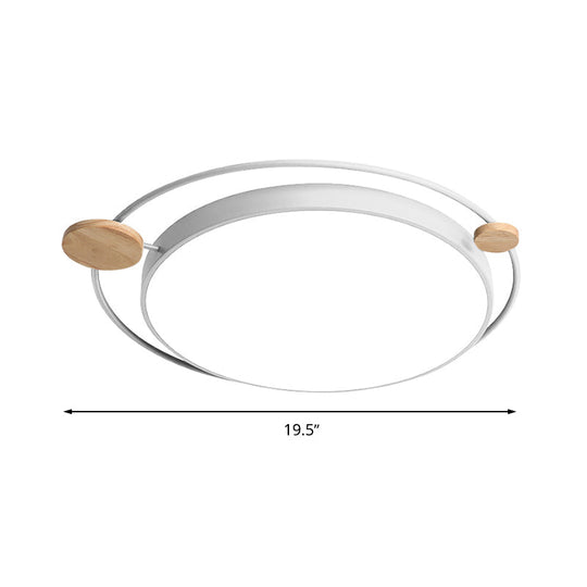 Modernist Round Ceiling Mounted Led Flush Light In Gray/White - Acrylic Multiple Sizes Natural/3