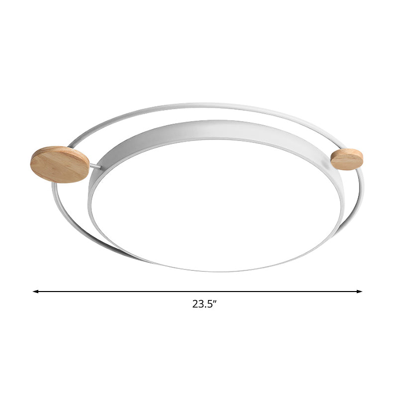 Modernist Round Ceiling Mounted Led Flush Light In Gray/White - Acrylic Multiple Sizes Natural/3