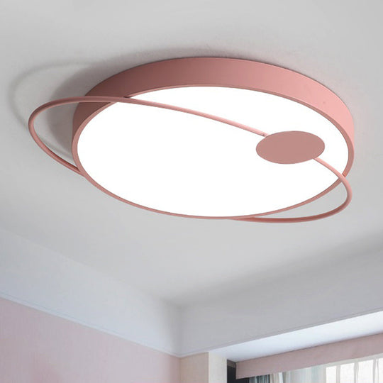 Nordic Style Acrylic Led Flush Ceiling Light Fixture: 18/21.5/25.5 Diameter Round Shape Warm/White