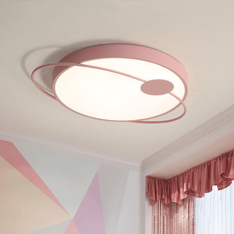 Nordic Style Acrylic Led Flush Ceiling Light Fixture: 18/21.5/25.5 Diameter Round Shape Warm/White