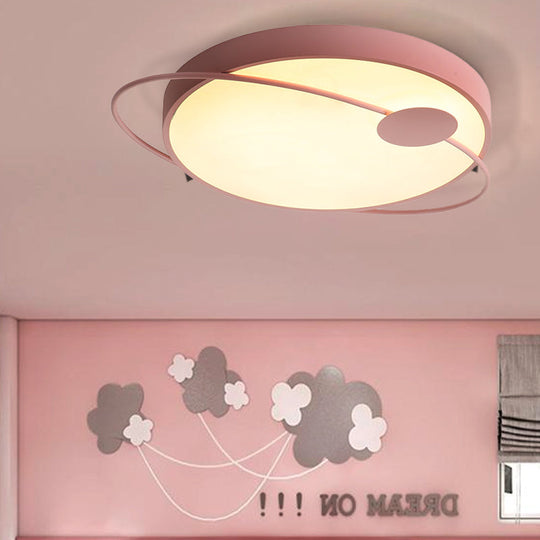 Nordic Style Acrylic Led Flush Ceiling Light Fixture: 18/21.5/25.5 Diameter Round Shape Warm/White