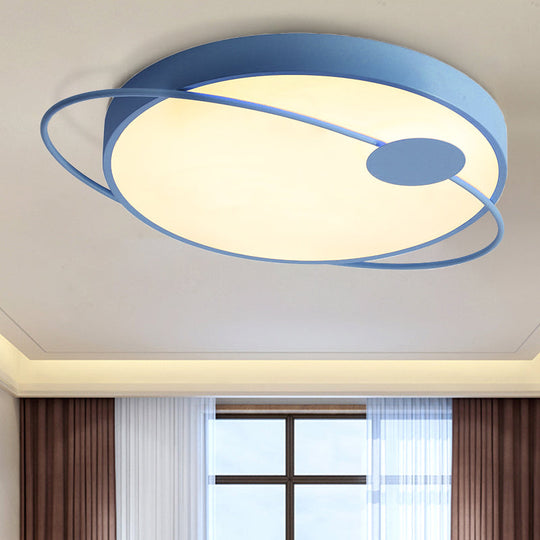 Nordic Style Acrylic Led Flush Ceiling Light Fixture: 18/21.5/25.5 Diameter Round Shape Warm/White