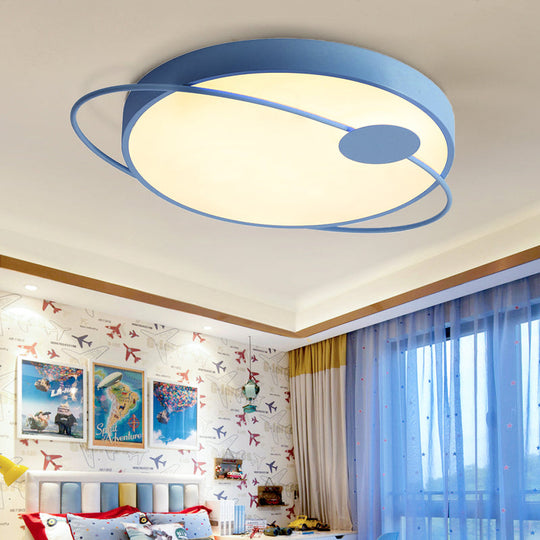 Nordic Style Acrylic Led Flush Ceiling Light Fixture: 18’/21.5’/25.5’ Diameter Round Shape