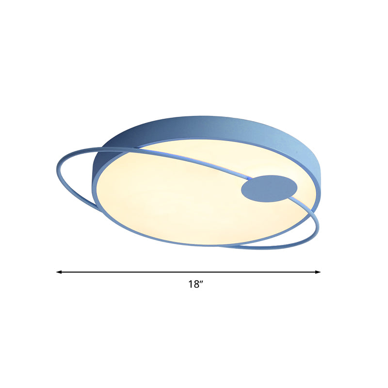 Nordic Style Acrylic Led Flush Ceiling Light Fixture: 18/21.5/25.5 Diameter Round Shape Warm/White