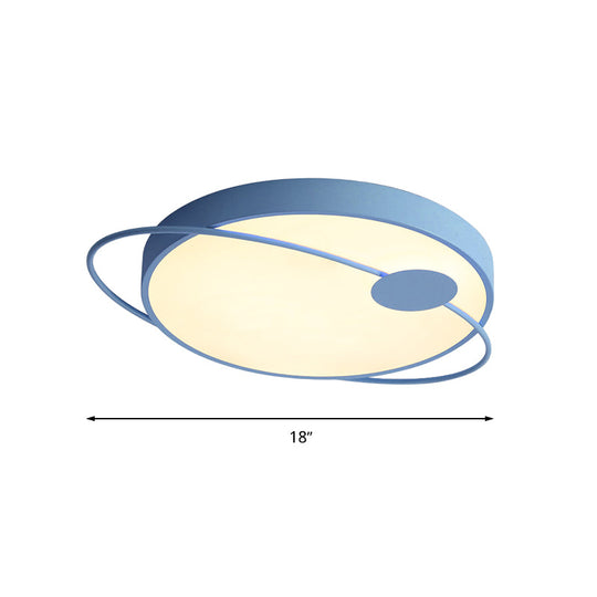 Nordic Style Acrylic Led Flush Ceiling Light Fixture: 18/21.5/25.5 Diameter Round Shape Warm/White