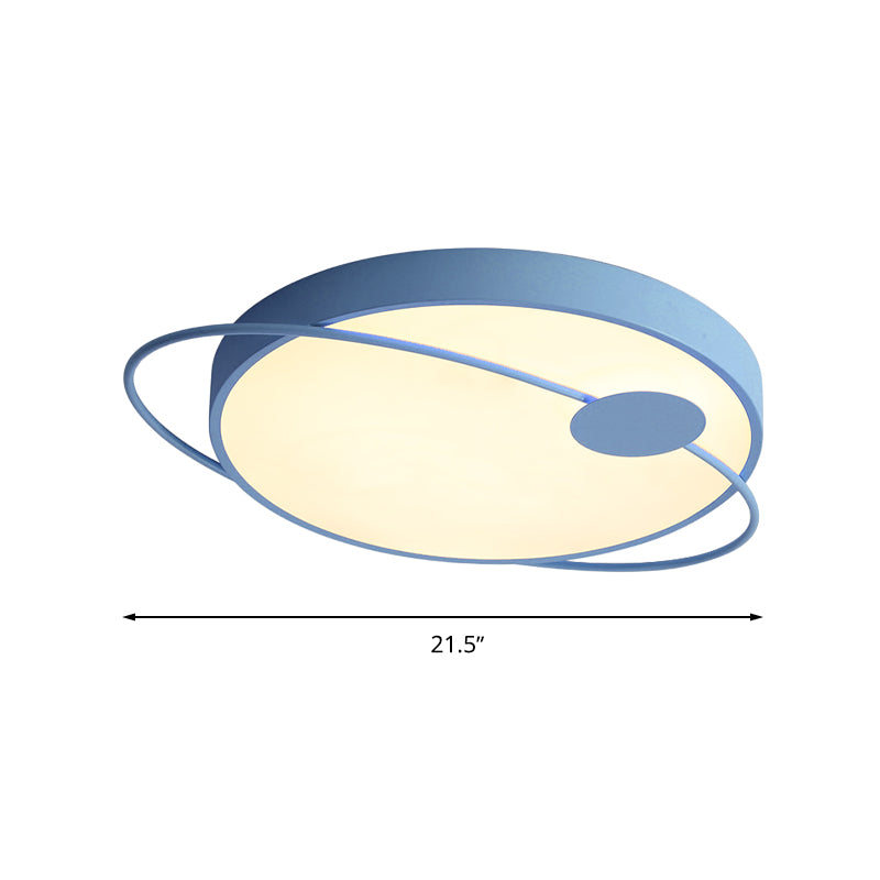 Nordic Style Acrylic Led Flush Ceiling Light Fixture: 18/21.5/25.5 Diameter Round Shape Warm/White